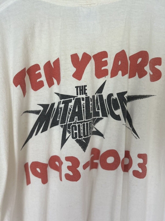 Vintage Metallica Shirt 2003 Metallica Club White… - image 5