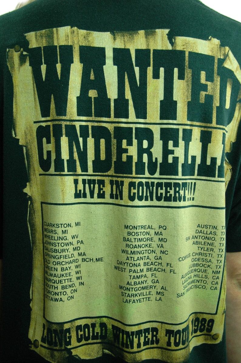 Vintage Cinderella Shirt 80s Band Tee Concert Shirt 80s Tee - Etsy