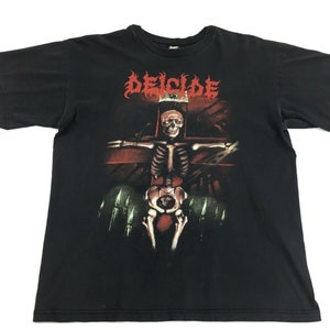 Vintage Deicide shirt Concert shirt Band tee 90s shirt Death Metal Blue Grape L