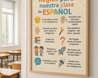 MagiDeal 16 Affiches Éducatives Espagnoles Préscolaires - Posters Muraux 21x28.5cm Pour Salle De Classe Et Enfants
