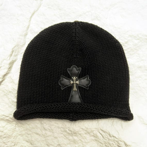 CH Style Cross Beanie, Winter Hat, Cross Skull Cap, Knitted Hat
