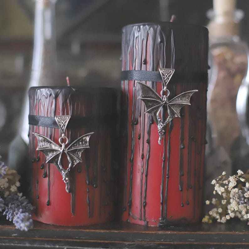 Halloween Decoration Curiosity Candle Vampire Bat Lover Etsy