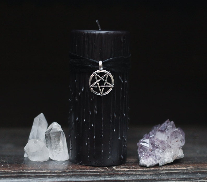 candle, wicca ritual candle, gothic candles, satanic rites, curio home deco...