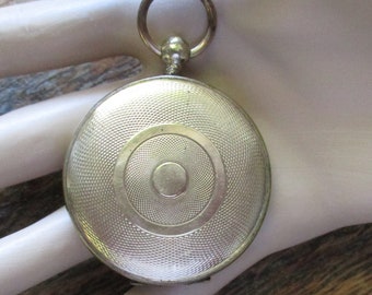 Large Antique Locket Pendant Gold Filled Pocket Watch Style Edwardian