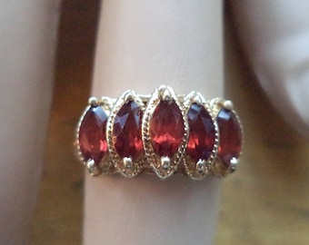 Vintage 10K Garnet Ring January Birthstone