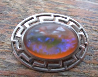 Antique Sterling Art Deco Dragons Breath Brooch
