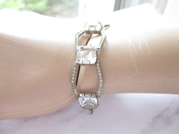 Vintage Signed Czechoslovakia Crystal Rhinestone … - image 3