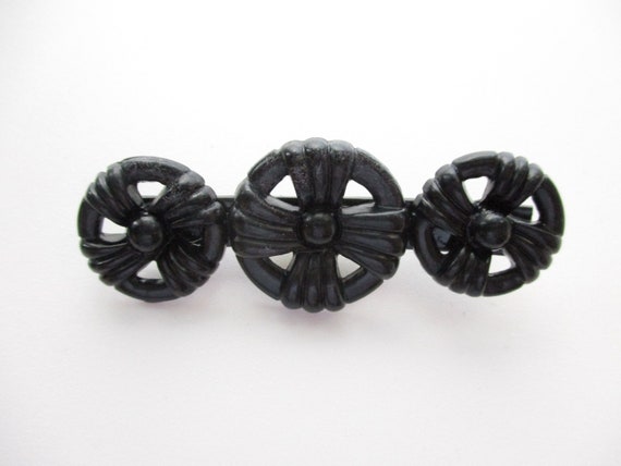 Vintage Art Deco Brooch LOT Early Plastic Black R… - image 4