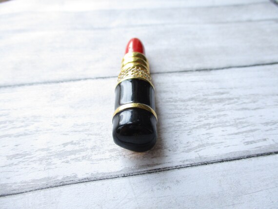 Vintage KJL Brooch Lipstick Pin Kenneth Jay Lane - image 3