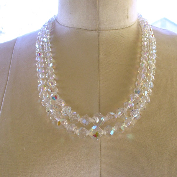 Ab Crystal Necklace - Etsy