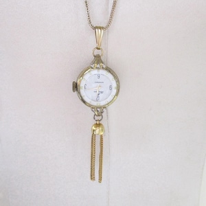 Working Paragon Swiss Made Ladies Pendant Watch Chain Necklace Tassels