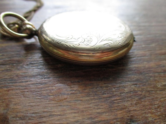 Large Antique Gold Filled Locket Pocket Watch Sty… - image 10