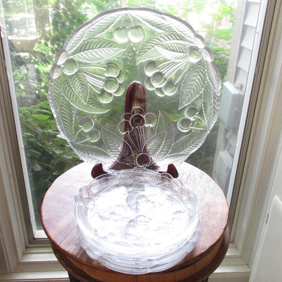 Mikasa Crystal Cherry Bountiful Platter Plates