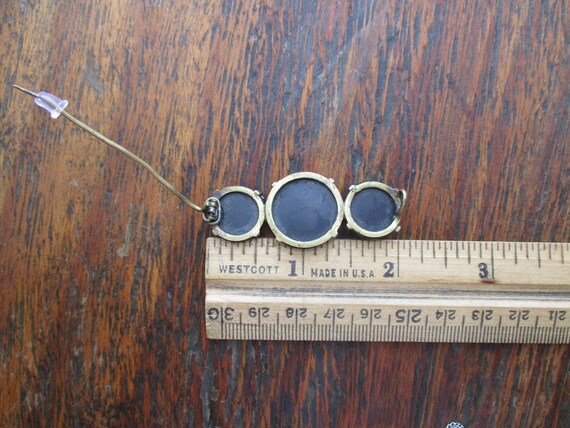 Antique Victorian Mourning Brooch Pin Faceted Bla… - image 8