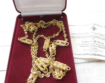 Vintage Camrose & Kross JBK Jacqueline Kennedy Paperclip Necklace Set