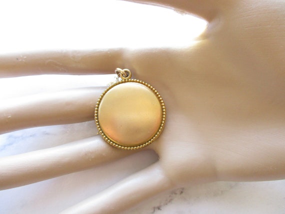 Antique Gold Filled Locket Pendant GF Chain Neckl… - image 1