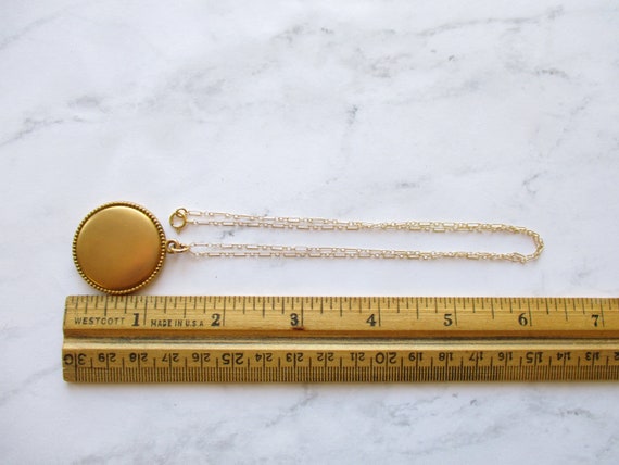 Antique Gold Filled Locket Pendant GF Chain Neckl… - image 3