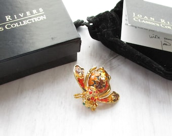 Joan Rivers Autumn Bee Brooch Oak Leaves Acorn