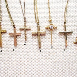 Vintage Gold-Filled Cross Pendant Necklace Pick One