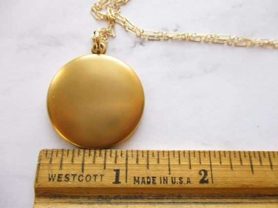 Antique Gold Filled Locket Pendant GF Chain Neckl… - image 8