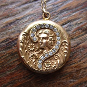 Antique Gold Locket Antique GF Locket Question Mark