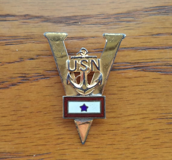 Items Similar To Wwii Victory Pin V For Victory Pin V Initial Usn One