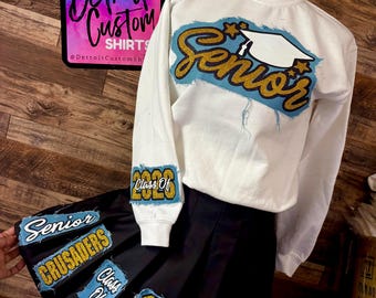 Personalized Senior Skirt Set 2026 Jean Patch Outfit Custom Grad Outfit Class Of 2026