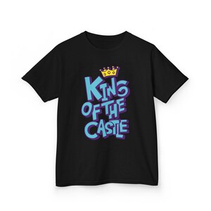 Kids Heavy Cotton Tee - &quot;King of the Castle&quot; Graphic T-Shirt, Birthday Gift, Playdate Outfit, Fun Casual Wear, Kids Humor Clothing