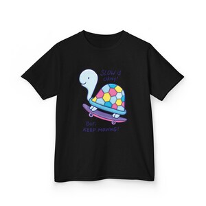 Playful Kids Tee - Skateboarding Turtle Design, Perfect Gift for Birthdays, Casual Wear, Summer Fun, Adventure