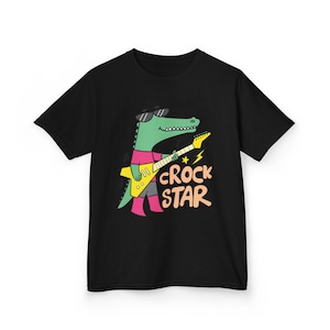 Crocodile Kids Tee, Reptile Children&#39;s Shirt, Animal Lover Youth Top, Cute Alligator Boys Girls T-Shirt, Birthday Gift for Kids, Jungle