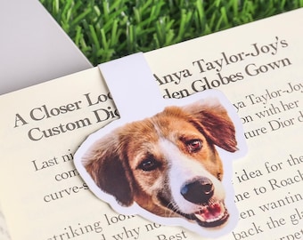 Personalized Bookmark,Custom Bookmark,Custom Pet Photo Gift,Dog Mom Present,Pet Magnetic Bookmark,Magnetic Bookmark, , Dog Bookmark