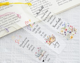 Custom Birth Flower Bookmark,Personalized Floral Bookmark for Women,Name Bookmark,Acrylic Bookmark Gift, Reading Gifts for Friends