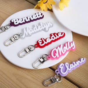 Personalized Acrylic Keychain,Custom Name Keychains,Name Keychains,Custom Key Chain For Kids,Acrylic Name Tag,Backpack Name Tag,Luggage Tags