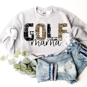 Golf Mama PNG, Leopard Print, Sublimation Design (300 DPI) bild 1
