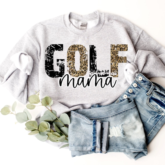 Golf Mama PNG, Leopard Print, Sublimation Design (300 DPI)