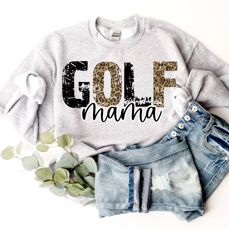 Golf Mama PNG, Leopard Print, Sublimation Design (300 DPI) bild 1