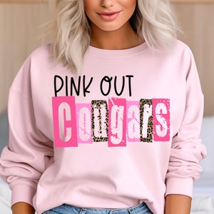 Pink School Mascot, Pink game day png, pink mascot shirt design, 300 dpi for dtf and sublimation