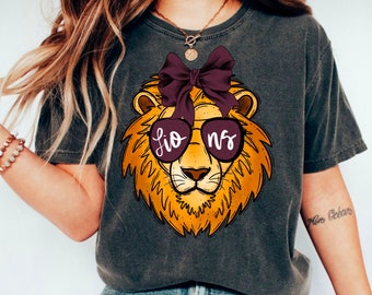 Lions High School Mascot, maroon lions varsity Mascot 300 dpi, Lion png School Mascot digital design shirt design