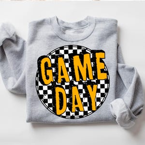 Game Day Gold Retro Mascot design for High School Mascot, 90s style Varsity School mascot digital design, 300 dpi png shirt design