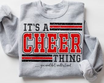 Red and Black Cheer png, it’s a cheer thing mascot, varsity Cheer school spirit png, cheer team, competitive cheer season png shirt design