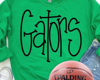 Gator varsity hand lettered high school mascot, hornets png, 300 dpi, hornets school mascot digital design shirt design