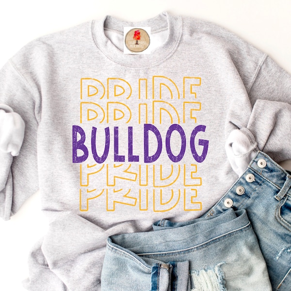 Bulldogs Mascot PNG, School Pride Shirt Design (Digital Download)