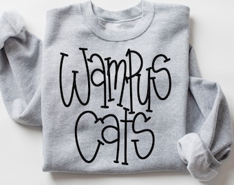 Wampus Cats High School Mascot, Wampus Cats Mascot 300 dpi, School Mascot digital design shirt design
