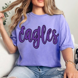 Purple Eagles High School Mascot, Eagles Mascot 300 dpi PNG Eagles School Mascot digital design shirt design