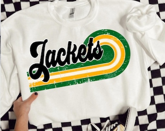 Custom 70s Varsity Mascot Design, High School Shirt (300 dpi PNG)