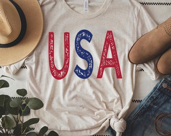 USA 4th of July Shirt Design, Patriotic PNG File (Digital Download)