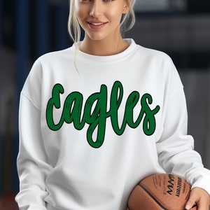 Green Eagles High School Mascot, Eagles Mascot 300 dpi PNG Eagles School Mascot digital design shirt design