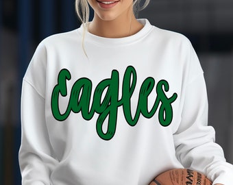 Green Eagles High School Mascot, Eagles Mascot 300 dpi PNG Eagles School Mascot digital design shirt design