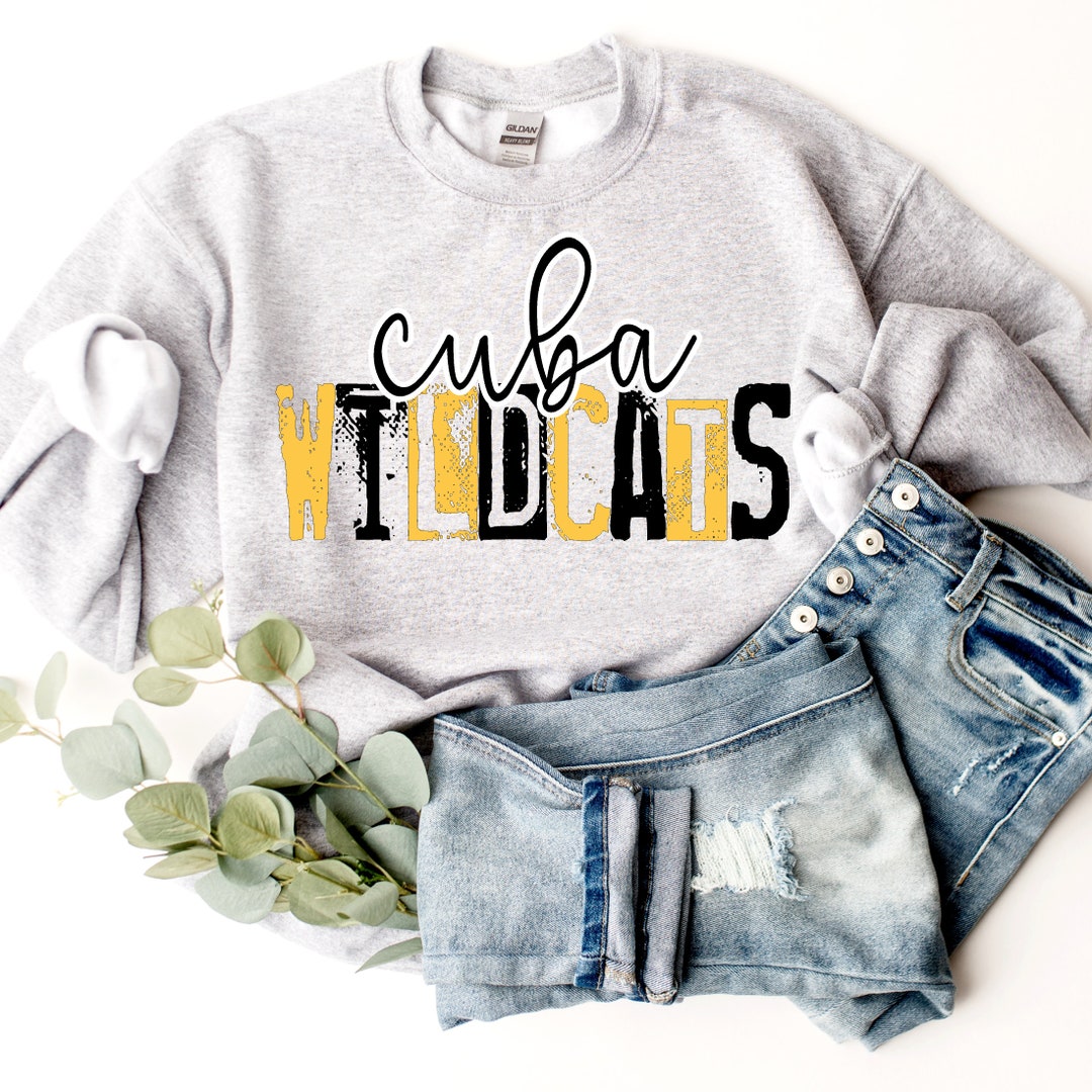 Cuba Wildcats Custom Digital Download/ GOLD & Black Baseball Etsy
