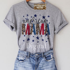 American Mama star background DIGITAL DOWNLOAD star background sublimation transfer file shirt design